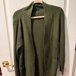 Dark army green cardigan